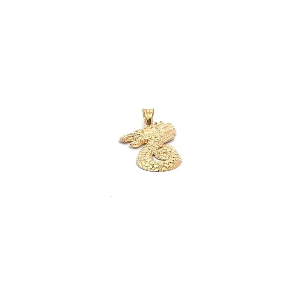 18K Gold Pendant Lucky Dragon 1.31 grams - Picture 2 of 11